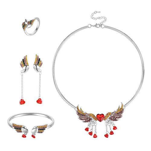 Angel Wings Four Piece Jewelry Set Fashion Luxury